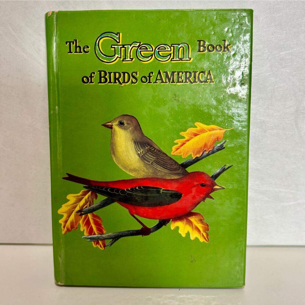 VTG 1931, 1954 reprint Green Book of Birds Whitman Field Guide Cottagecore